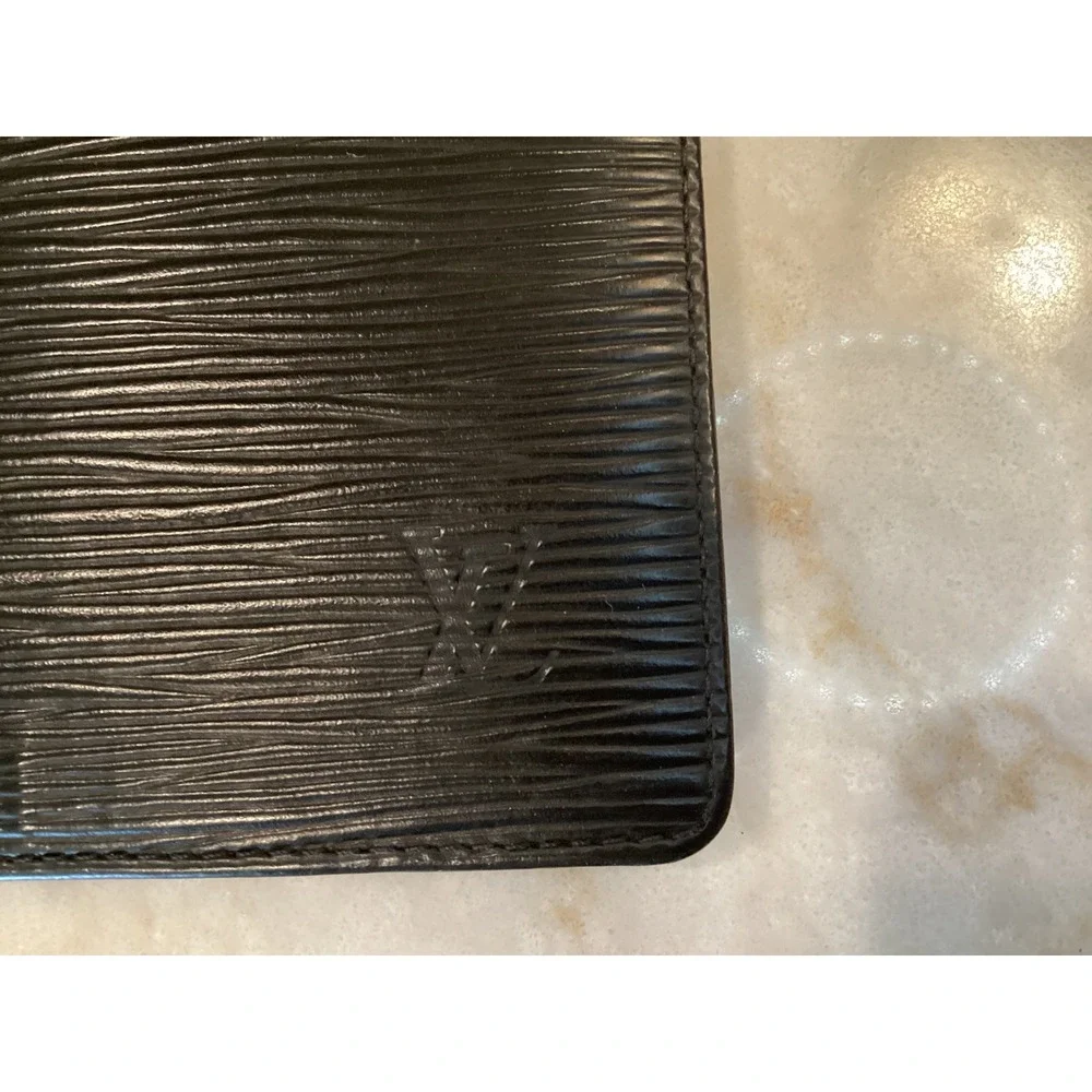 Louis Vuitton Epi Leather Long Wallet‎ Card Holder Black